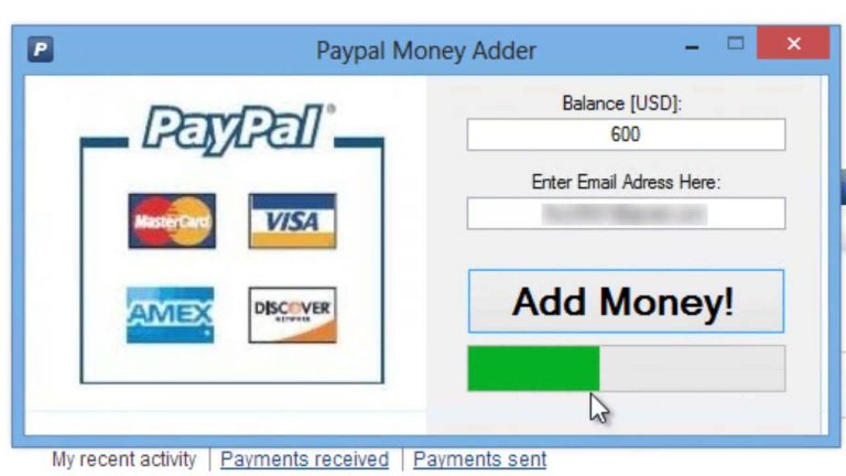 free paypal money adder software